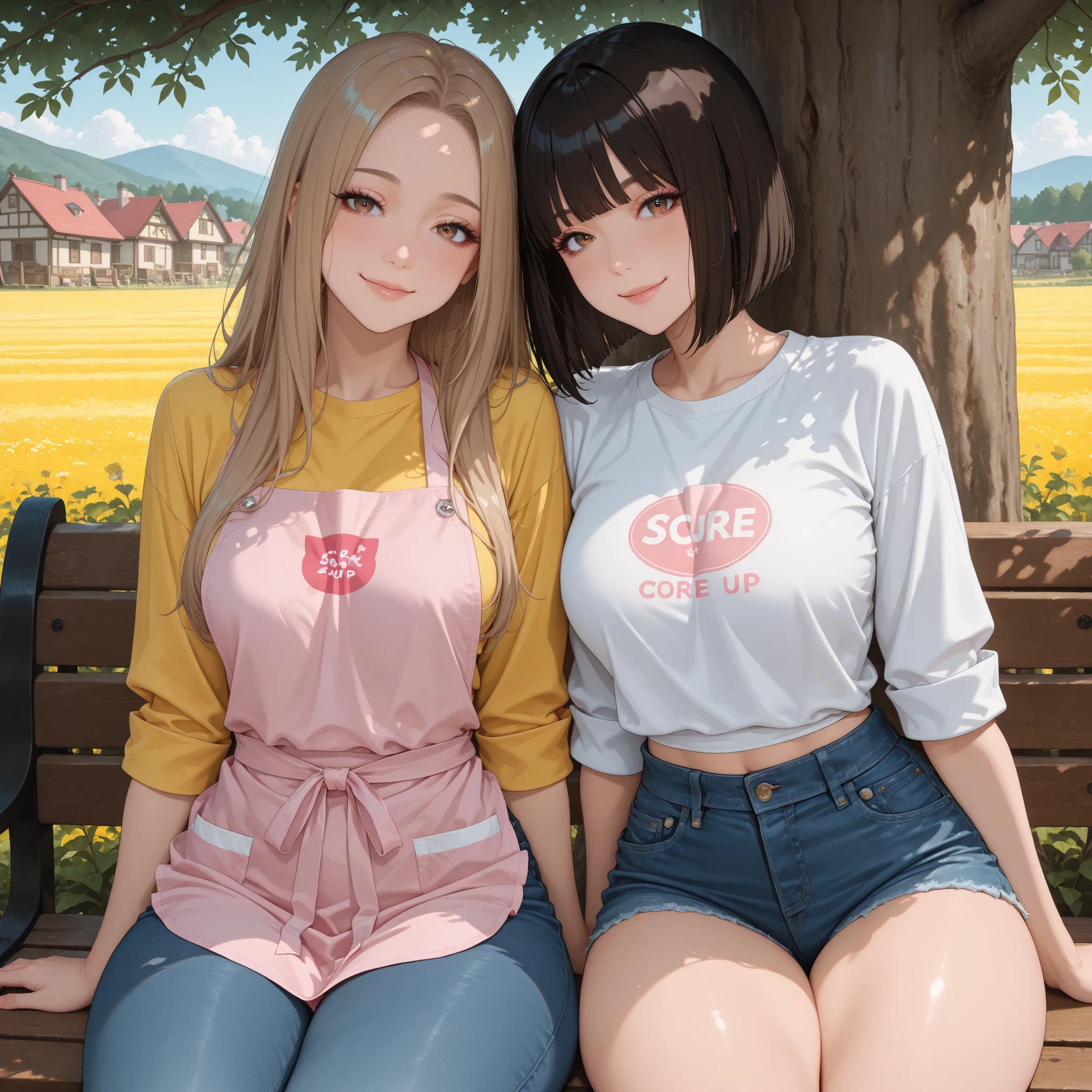 (Best quality, masterpiece, ArtStation, Fantasy Art:1.2), a beautiful cute girl, garden balcony, (long messy ginger hair:1.1), (long black t-shirt, bare legs:1.2) , blue hair , stunning, elegant, particules, best piece, masterpiece, smooth light, detailed, intricate, 50mm, realistic, digital art, photography, digital art, 4k, art, wlop, artgerm, sophie anderson, camel toe, naked girl,