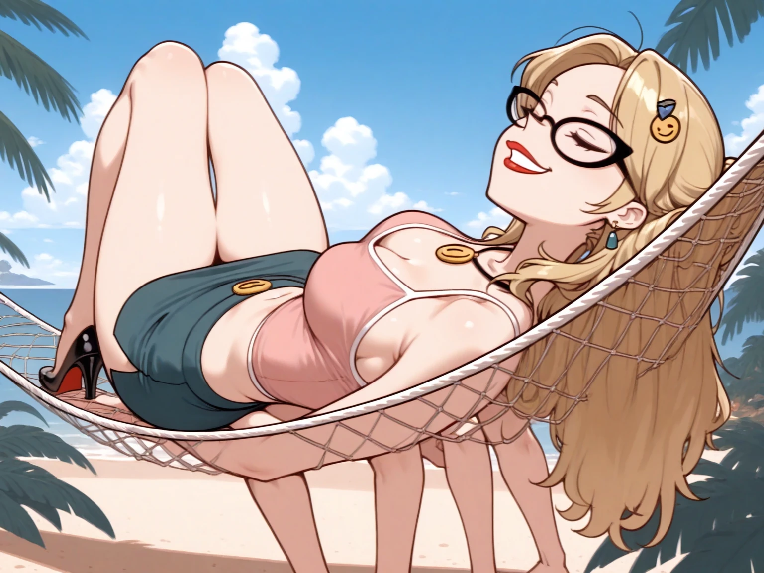 (Masterpiece artwork, best qualityer, high resolution: 1.4), 1 girl, ((legs spread open)), maos na bunda, breasts showing, pink nipples, Woman, butterfly star, glad,Bikini, sensuous, cloud clothing, find, horn_hair elastic, gazing at viewer, pantyhose,big boobies, naked 