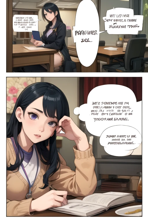 A masterpice, best quality, high resolucion, 1 idol woman, Loose T-shirt、 Girl sitting on chair studying drafting at desk, Study seriously, Good luck studying、drawn、cute face