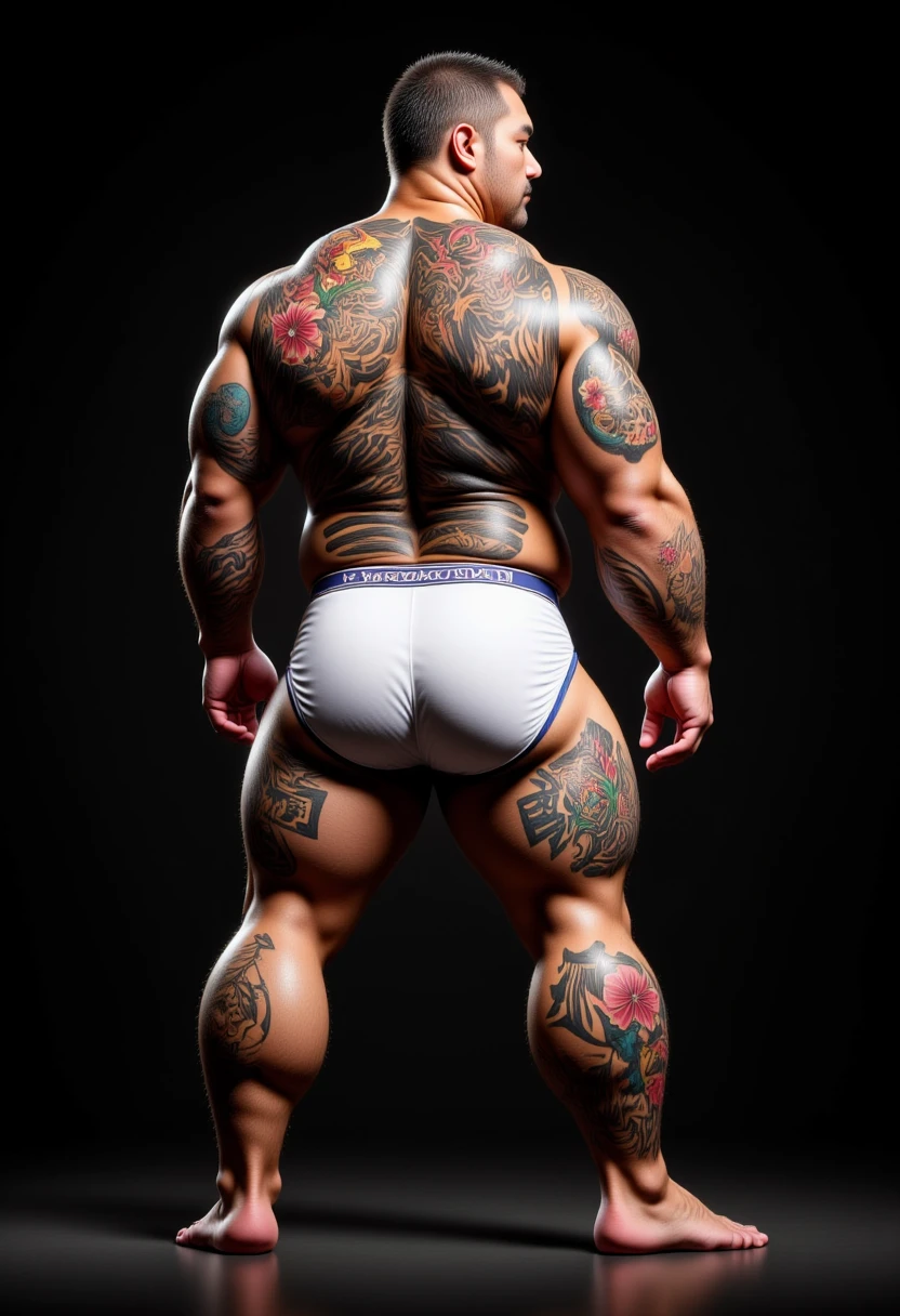Japanese handsome man, hairy, hyper muscular, realistic, six pack, abs,