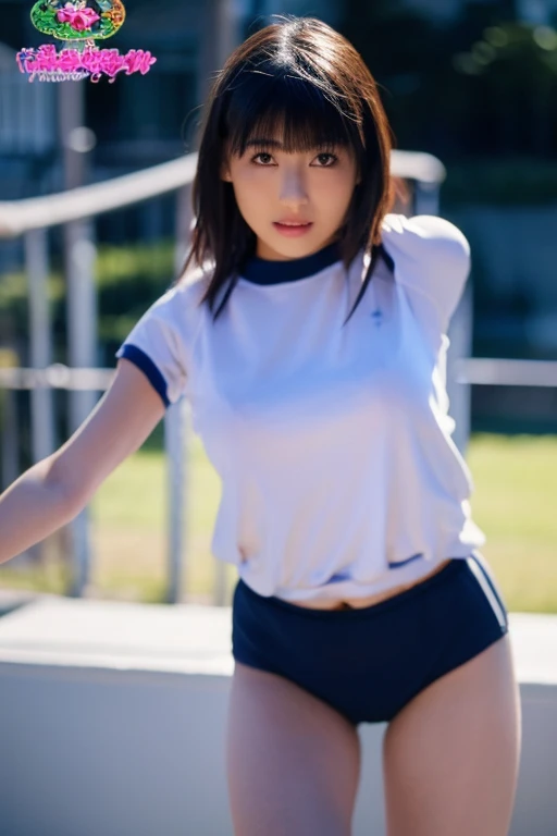 (best quality:1.2), masterpiece, Realistic, Ultra-high resolution, ((a beautiful Japanese idol woman:1.2)), (Gaunt:1.3), (((Very flat chest:1.4))), ((Baby Face)), ((upper body)), (nup, cheerleader:1.2), (show me your armpit:1.2), (sweaty armpit:1.3), ((Armpits are wet and shiny with sweat)), She has skin that sweats easily Soaking wet, Sweaty, (I can see my pores:1.2), topless, solo, smile, standing, looking at viewer
