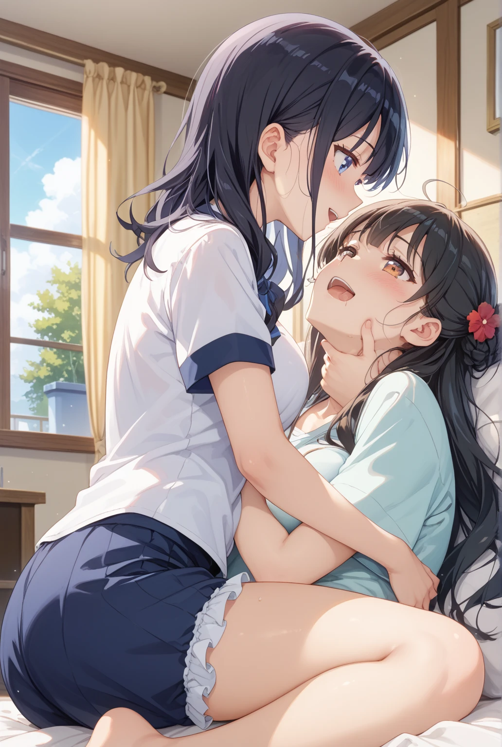 Browsing Caution,1 black-haired girl,Sweat,White Breath,Pokémon,Lillie,(((((Futanari))))),Sleep on your back,room,,Side view,Doggy style sex,Ahegao,(Heart Eyes),((((Description of body shaking)))),,Large areola,(Cum on belly)