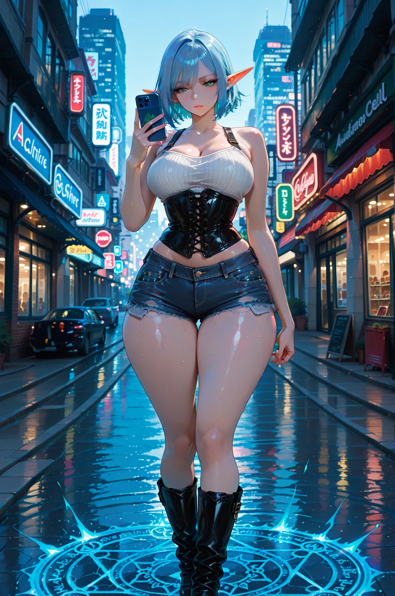 (NSFW:1.2),full body shot,kowloon walled city,(slums:1.2),official art,best quality, extremely detailed, high resolution, (illustrations:1.3), (masterpiece:1.2), bokeh, dusty, ray_tracing,beautiful and aesthetic, depth of field, blurry, glistening skin, horror, dim, rain, foggy overcast, night time, gloomy, atmospheric, blurry foreground, from above, cold color, flyer, graffiti, underexposed, steam, alley, industrial pipe, cyberpunk, thick lips, very short hair, night,Inside the hallway of dilapidated apartment,(lot of pornography graffiti:1.2),
1girl,mature female, beautiful detailed face,(pussy:1.3),Detail hands,plump,Completely nude,black eyes,pussy,eautiful legs,beauty,huge breasts,wet, sweat,Large amplitude of action,blue hair,smoking,standing, motherly,pussy tattoo,depth of field,shiny skin,see-through, thick lips, beautiful woman, sweat, sweatdrop, wet,off_shoulder,corridor, jewelry,areola slip,skindentation, sagging breasts, thick arms, milf, thick lips,cum in pussy,lot of semen,chubby, fat, thick thighs, exposed,wide hips, beautiful reflection,eyeshadow,makeup, thick eyelashes,seduce, jewelry, choker,takemi tae, necklace,(sagging breasts:1.3), chubby, v-shaped eyebrows,light particles,(presenting:0.9),smile, cigarette,prostitute,