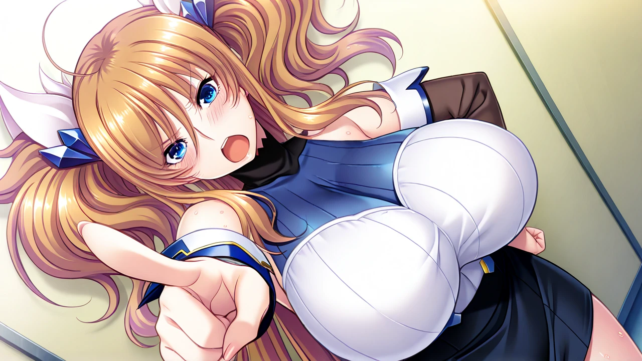 score_9, score_8_superior, score_7_superior ,sauce_アニメのmasterpiece, Highest quality, Perfect Anatomy , so beautiful , Pleated skirt、Removed sleeve、Isuzu Sento、blazerｰRedVery fun、shape（One）One girl、alOne、alone、one girl、 beautiful girl、最高masterpiece、8k、4K、Anatomically correct facial appearance、Anatomically correct eye、Round eyes、正しいshapeの目、Beautiful Eyes、Removed sleeve、Blonde、topless、Plump nipples、Show off your breasts、Ribbon on chest、limbsを綺麗に描く、limbs（masterpiece）、Body image（masterpiece）、Great breasts、A sense of guilt、tickles、grabbing from behind、Pay attention to your body balance、Character portrait、looking at the camera、最高masterpieceの体、girl’s spread arms、nipple slip from bra.Facial expression - Enchanted、superior目遣い、（（grabbing another's breast））