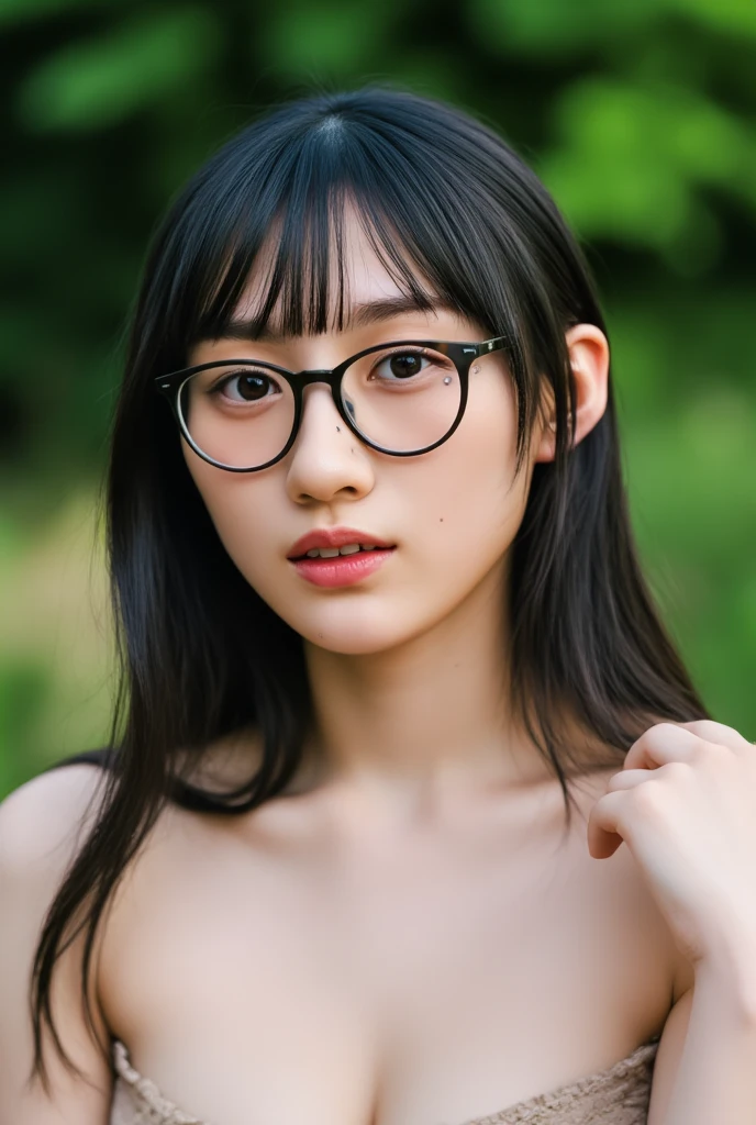 ​masterpiece, top-quality, 8K, absurderes, a beauty girl, kawaii, outdoor,(half body:1.2), (fullnude:1.5), wearing pasmina hijab, (dark brown long hair),nice body, No makeup, bukkake, Near and far law, depth of fields, A hyper-realistic, hight resolution, a picture, foco nítido, nffsw, face lights, 动态照明, Highest detail, glasses, Extreme details、ultra-detailliert、detaile、authentic skin、delicated facial features、Easy Negative