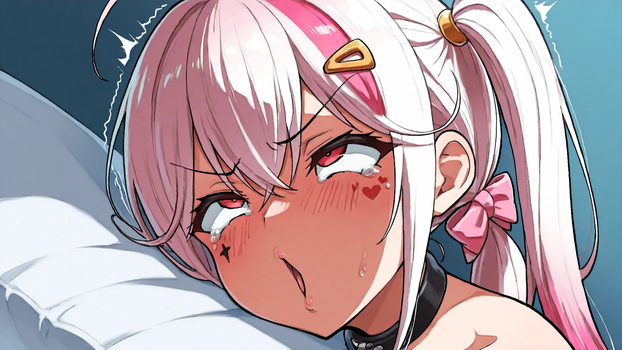 1girl,1boy ,serafuku ,hair ornament, pov, detailed, Clothed, small  , ???? , cute, blushing, messy hair, ???, l small ?????, ???, hearts, ???, pov, ???? shoulder, ??????????, female ??????, ??????, ??? on face, screaming in pleasure, long hair, messy hair ,extreme pleasure, hidden ??? by clothing