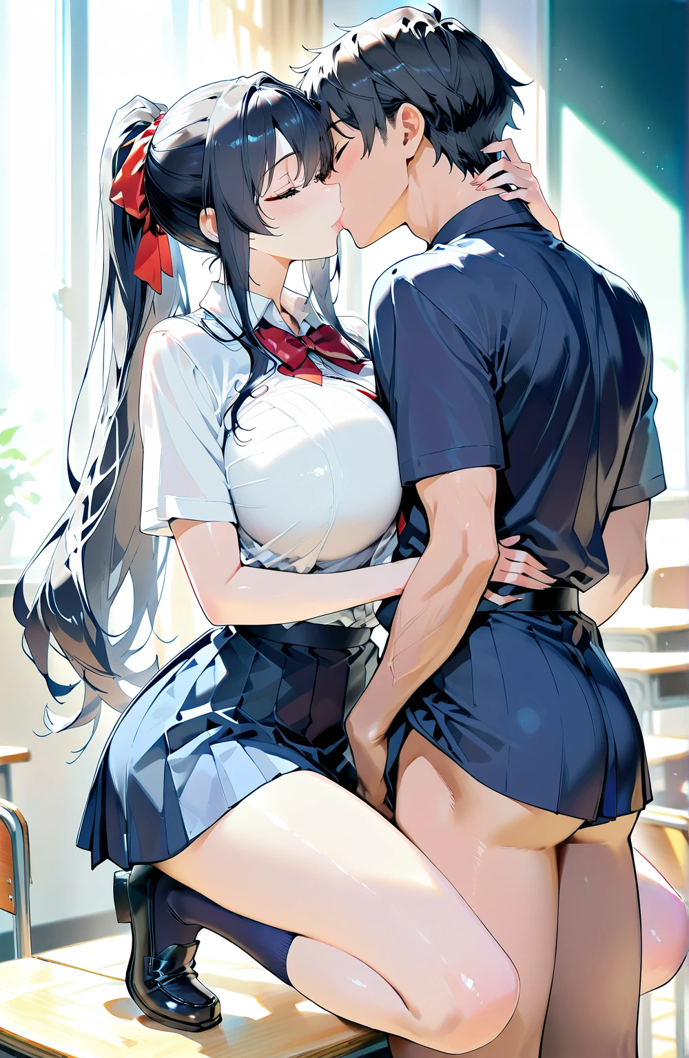 Two-dimensional beauty、beautiful、Black-haired woman、Breast milk、skirt、Licking a man、Put your penis in your groin、Large Breasts、All buttons are disconnected、naked、Bathroom、Shyness、Sweat、Drooling、violated
