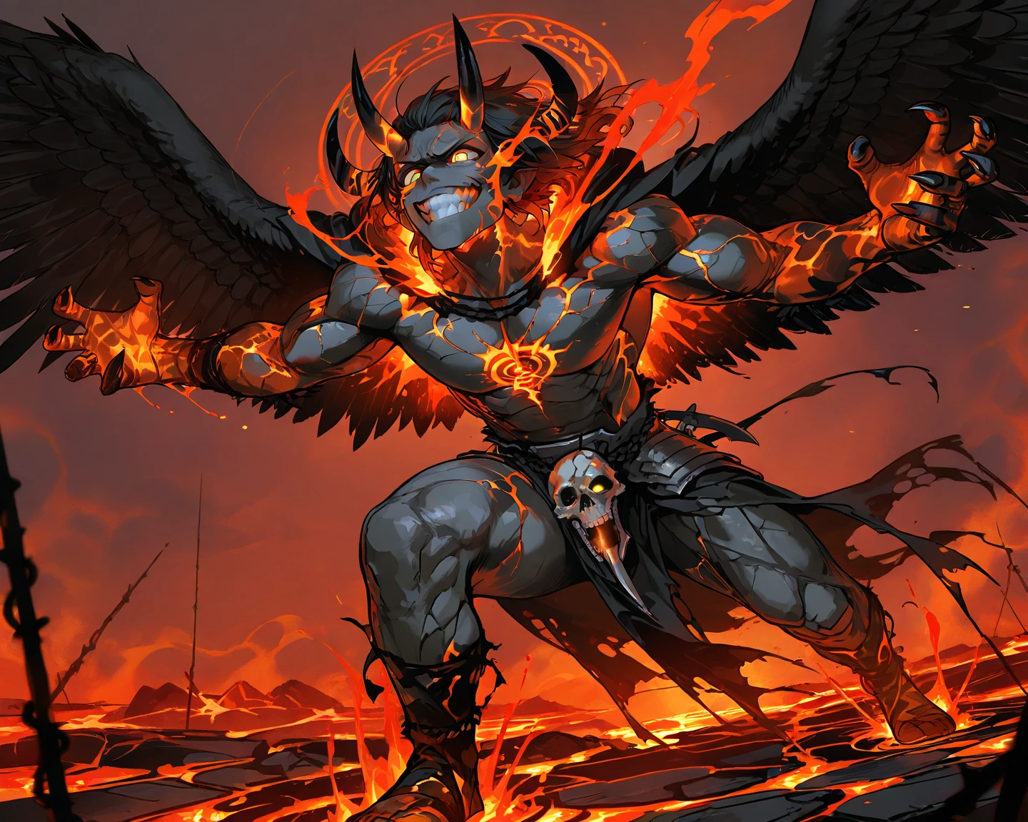 dark moody, horror, (full body:1.4) photo, female, The female_demon was a hulking figure, with massive muscles and (huge horns:1.4) that protruded from his head, reaper, dark skin, furs, long hair, (angry:1.4), r1ge, foam at the mouth, She had (large wings) that were spread wide, and (her eyes were a fiery red), full armor, The female_demon was a terrifying sight, her mere presence was enough to strike fear into the hearts of those who saw her, burn in hell, explosion,
(masterpiece,best quality, realistic:1.4)