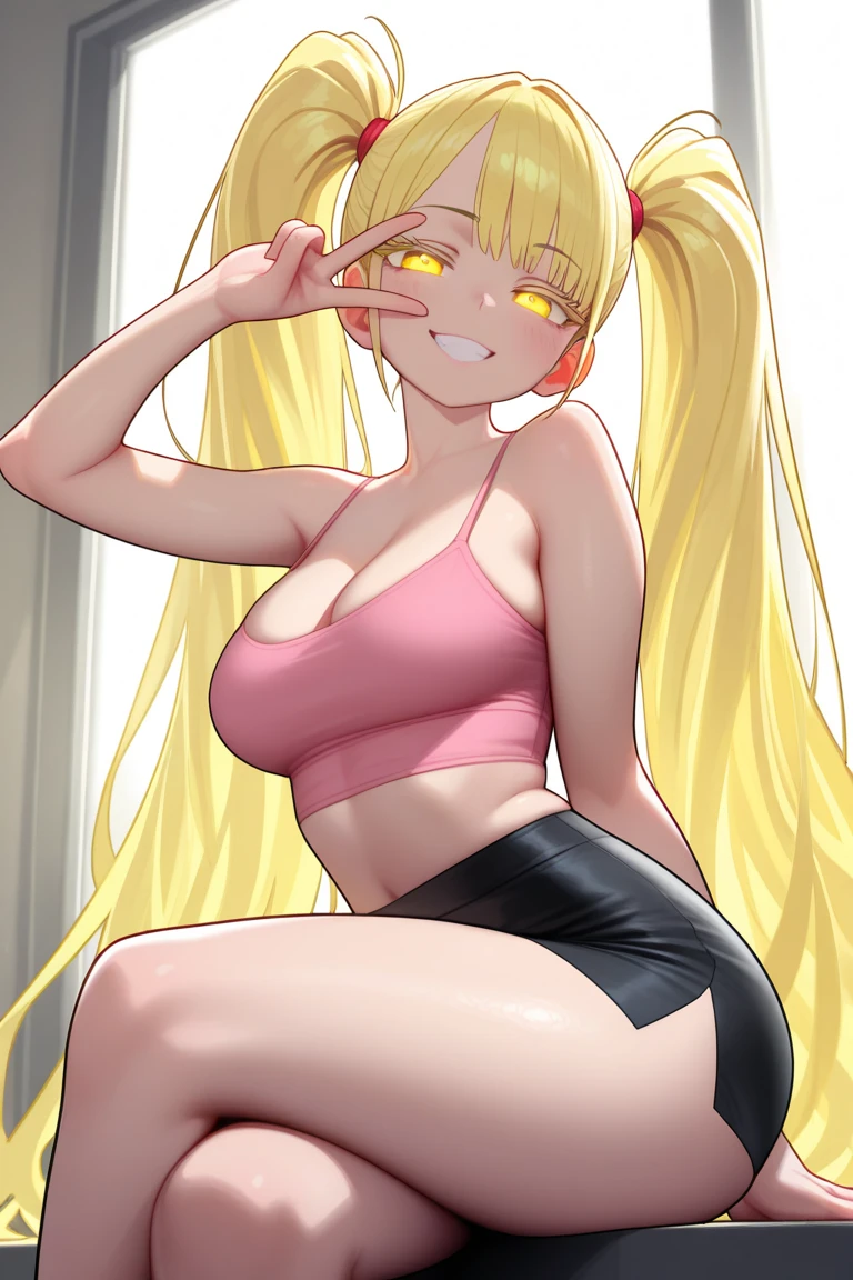 Beautiful blonde girl with long wavy hair very sexy and very, very big , huge and only with a pink lingerie bra, taking off her bra and wearing a thong, lowered cowboy shot . Luxury room background, the girl is on all fours in bed next to a boy, strong sexual violation, penetration, expression of happiness