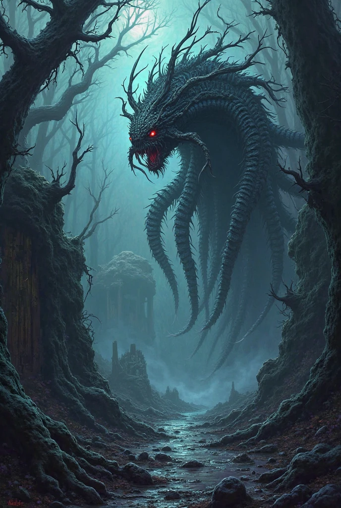 Transform nuts into eerie, horror-themed entities within a nightmarish scene. Utilize dark, atmospheric elements and fractal patterns inspired by the unsettling work of H.R. Giger.