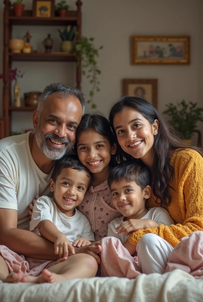 Familia  5 meninos o pai ea mae