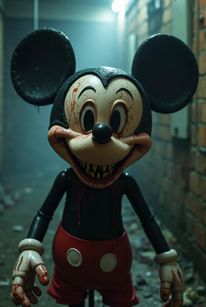 mickey mouse in zombie face , <lora:offset_0.2:1>, art by Mathias Goeritz:0.9) , photograph, Lush Girlfriend, Tax collector , specular lighting, film grain, Samsung Galaxy, F/5, (cinematic still:1.2)