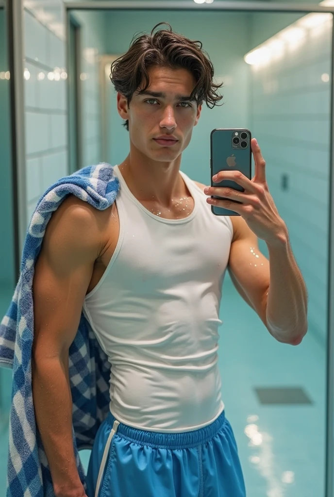 make the penis visible under the towel