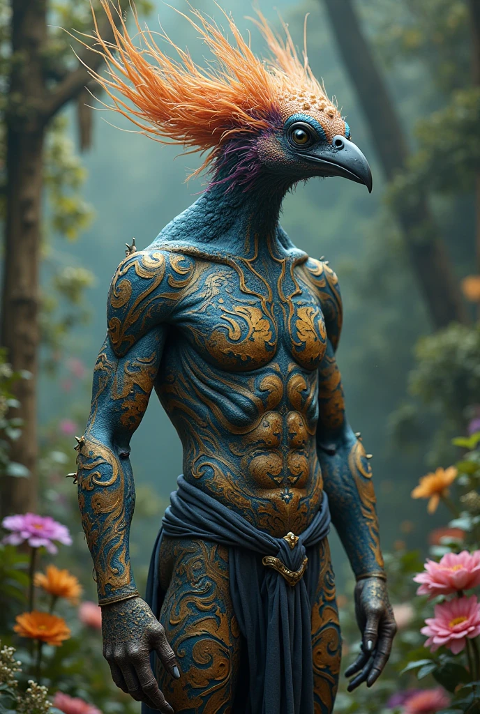A man that appears to be a gigantic bird or a bird-humanoid hybrid. He was usually described as a thin boy wearing a bird-like headdress.