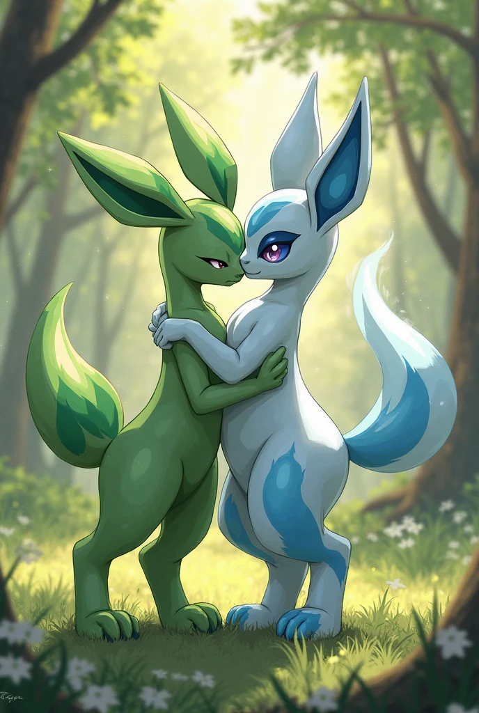 score_9,score_8_up,score_7_up, source_furry, a (male lucario Pokemon), , he is getting sucked off by a (female cinderace pokemon), , outdoors, they are , , tall and slender bodies, kemono style, cinderace is giving lucario a 