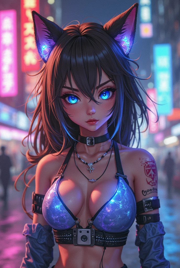 naked, nude, no clothes, cute face, extreme abs, cute face, extreme abs, rainbow hair, intricate details, city, cyberpunk, lightning, cityscape, smiling, long hair, beautiful girl, jewlery, neon green hair, cat ears, highly-detailed, perfect face, naked, nude, no clothes, purple eyes, lips, raining, tall, make up, zero gravity, planets space glowing powerballs, cosmic fuzzy style, zero gravity, magical ribbons, power display,cyberpunk outfit, s, jewlery, quantum balls of power and light, detailed, fractal sky, lightning,
