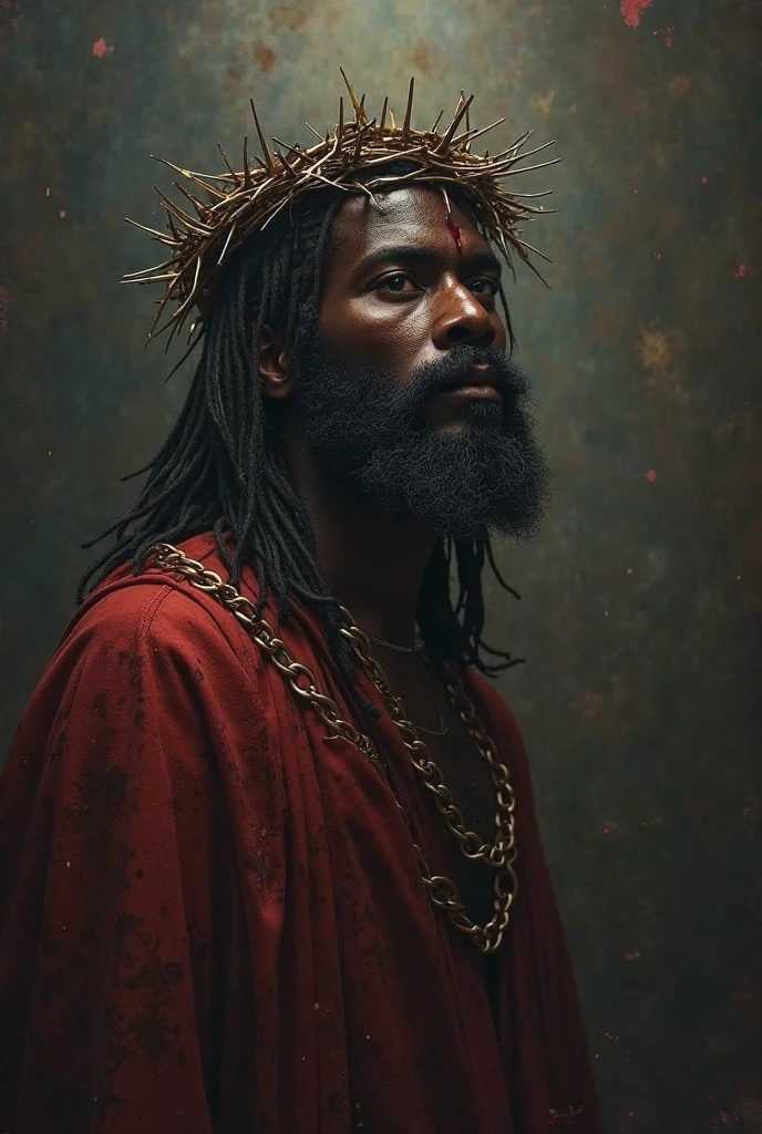 make an image of black christ smoking a marijuana cigarette