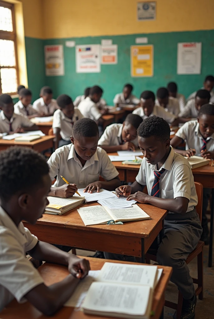 Teacher with these students in Africa