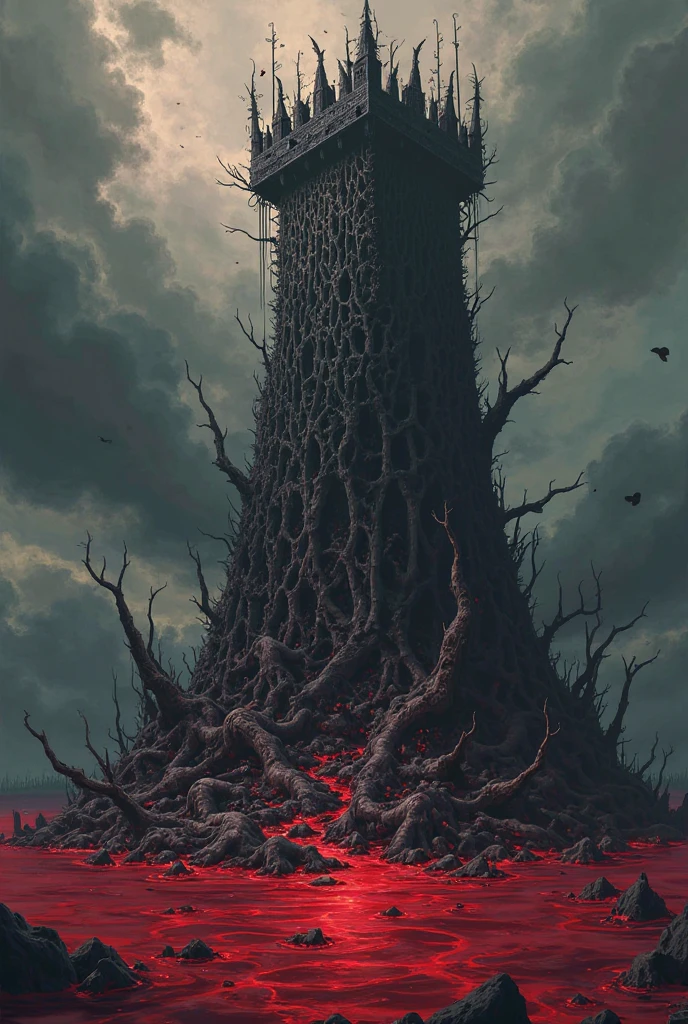(best quality, masterpiece, high resolution:1.2),Embark on a journey into the surreal and absurd with an oil painting depicting a girl intricately building a (giant creepy tower for God from human bodies,bones, flesh and vessels:1.3). The composition explores the boundaries of reality, creating a visually arresting scene that defies conventional norms,the tower reaches into the sky, Dive into the eerie and thought-provoking atmosphere as the surreal narrative unfolds in this captivating and unsettling artwork,absurdes,surreal,impressionism, naked,elegant,Weird, creepy, disturbing,dreamlike, nightmarish, unsettling,(focus on girl:1.4),surrounded,(crowd of disciples:1.25),vast, scenery,dystopia,bones,flesh,praying,glowing,detailed,epic,gloomy,grim,giger,beksinski,blood,decrepit,cloud,blood rain,red sky,
captivating oil painting,cinematic, breathtaking details, dry brush art,noticeable brushstrokes,oil on canvas,detailed,horror \(theme\),nsfw,uncensored,suspenseful,poignant atmosphere, hauntingly captivating,(masahiro ito:0.5),(Renaissance:0.2),Viking, light particles, atmospheric, gritty, melancholy,dissonant,tormented, faded elegance,bloodcurdling,cryptic,(close-up:1.4), ( zoomed:1.4),forced perspective,horizon line,deep horizon,in the center of blood ocean, centered, blood flows, blood everywhere, foggy, hell,scribble, intricate,outline,ScribbleRay
<lora:ScribbleRay-v2:0.75>