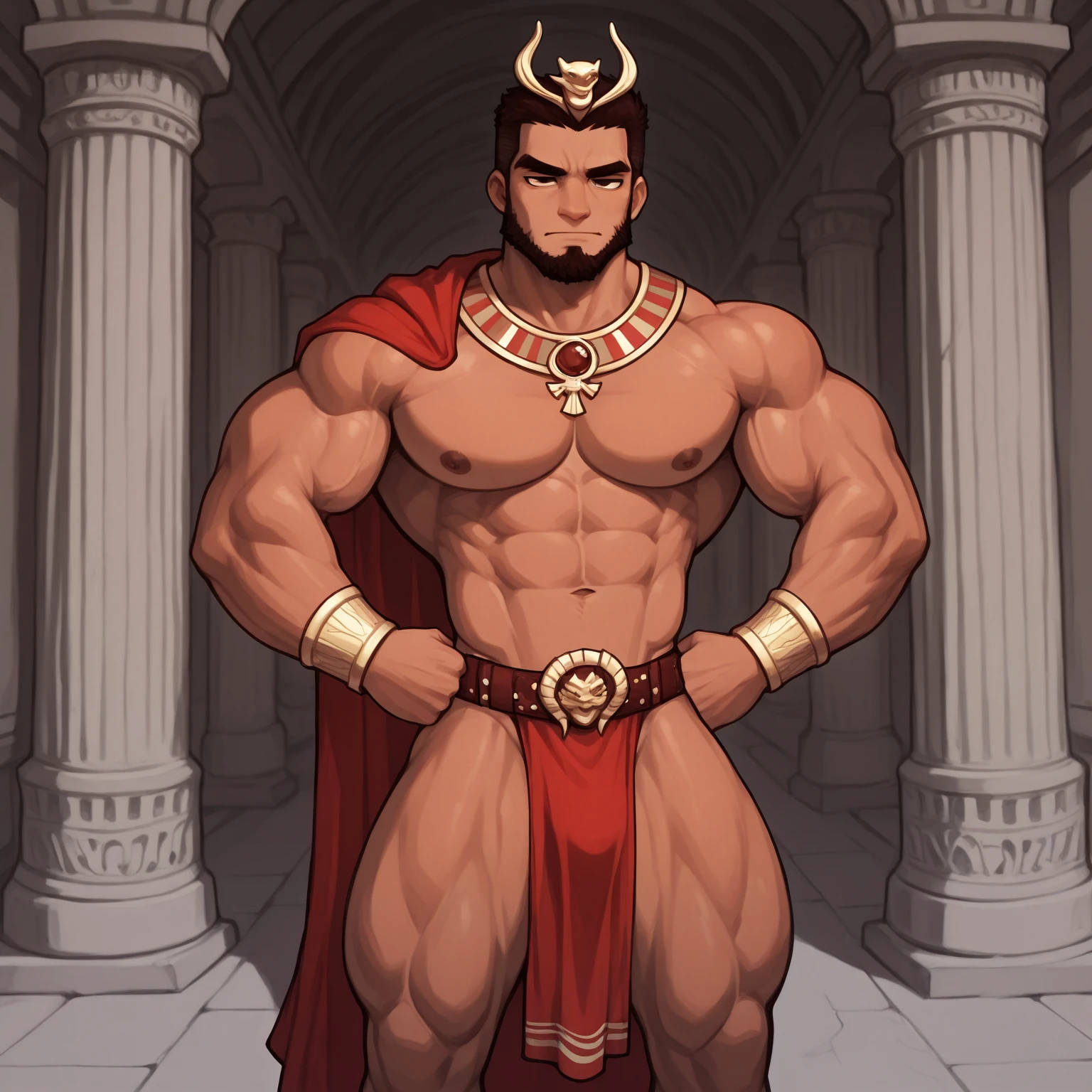 Naked Batiman Holding His Penis