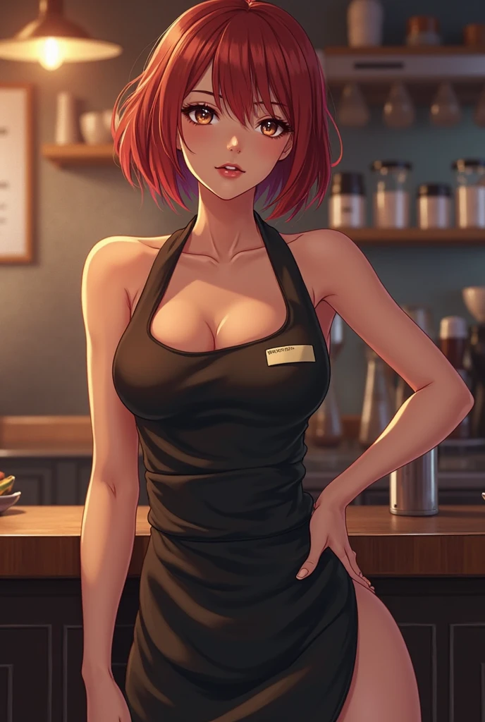 1mujer, hermosa, sexy, pelo corto color cafe claro, desnuda, vagina rosada
