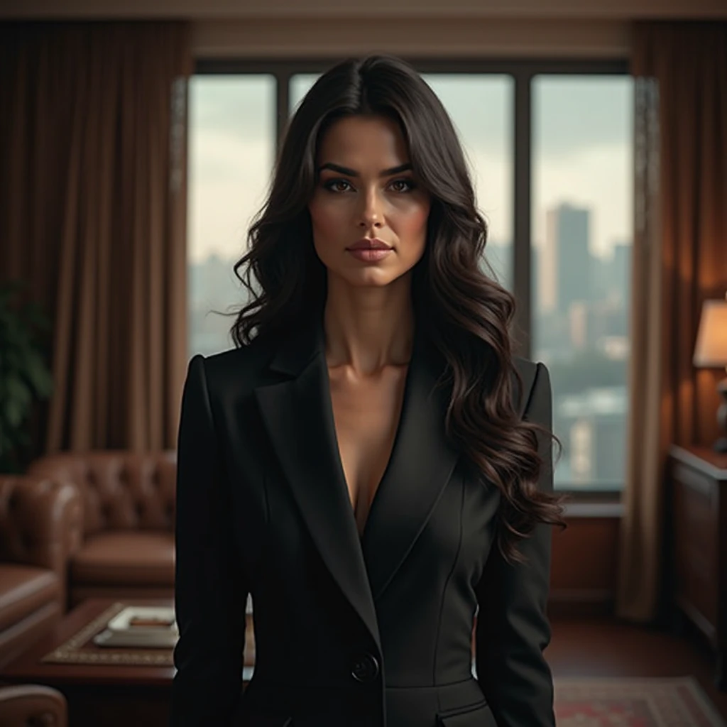 49 yo Aishwarya Rai Bachchan, ponytail tied hair, corporate lady, whit satin suit, tight shirt, formal trousers, high heels, bright sunny day scene, athletic milf body, posing in elevator, hourglass milf figure, seductive face, look at a camera and smile, erotic adult face, soft volumetric lights, intricate details, (ArtStation:1.2)