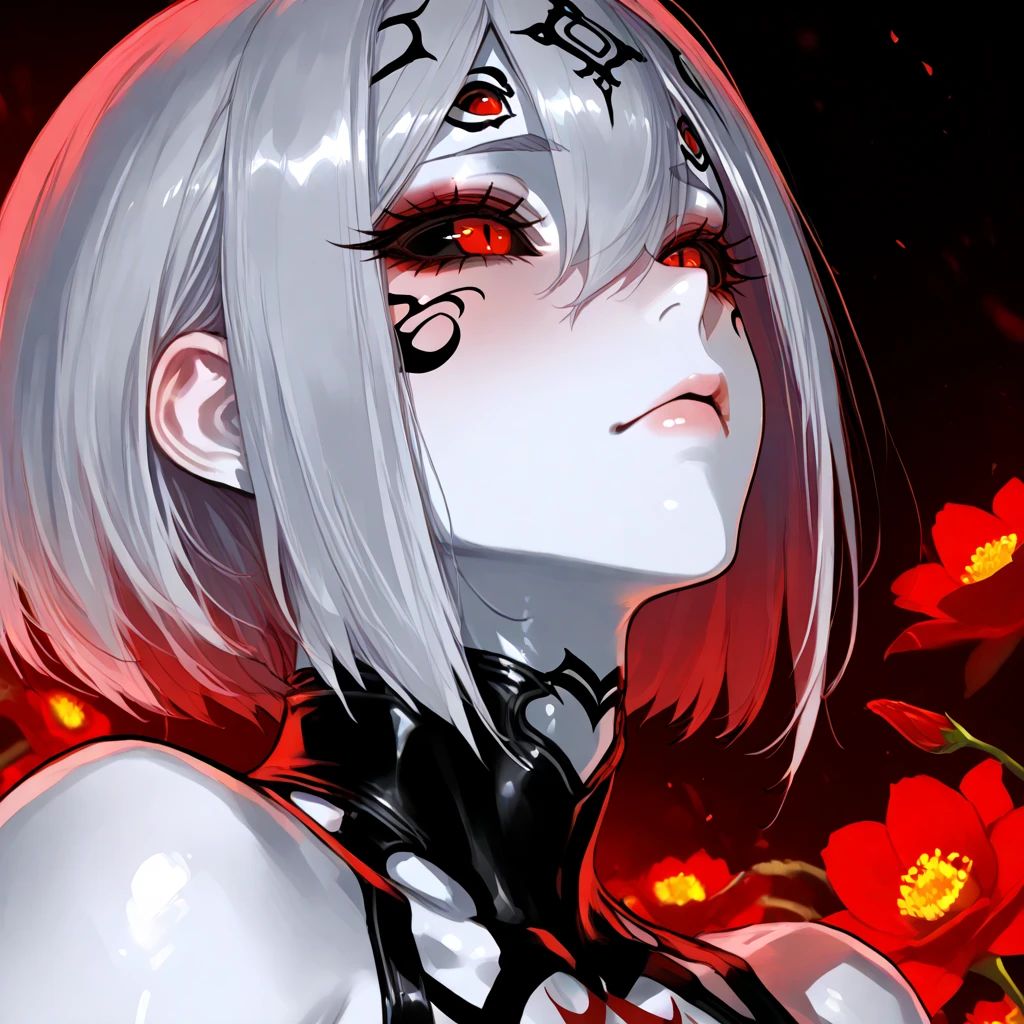 pixelated style,(glowing red,cross-shaped glow,blooming flowers)),interstellar misty background,polished,((silver skull)),light composition,rainbow,rainbow around the skull,vibrant,various structural power effect illustrations,glorious circular composition,alone,gbaportrait，magical decorative elements, brilliant decoration combinations,