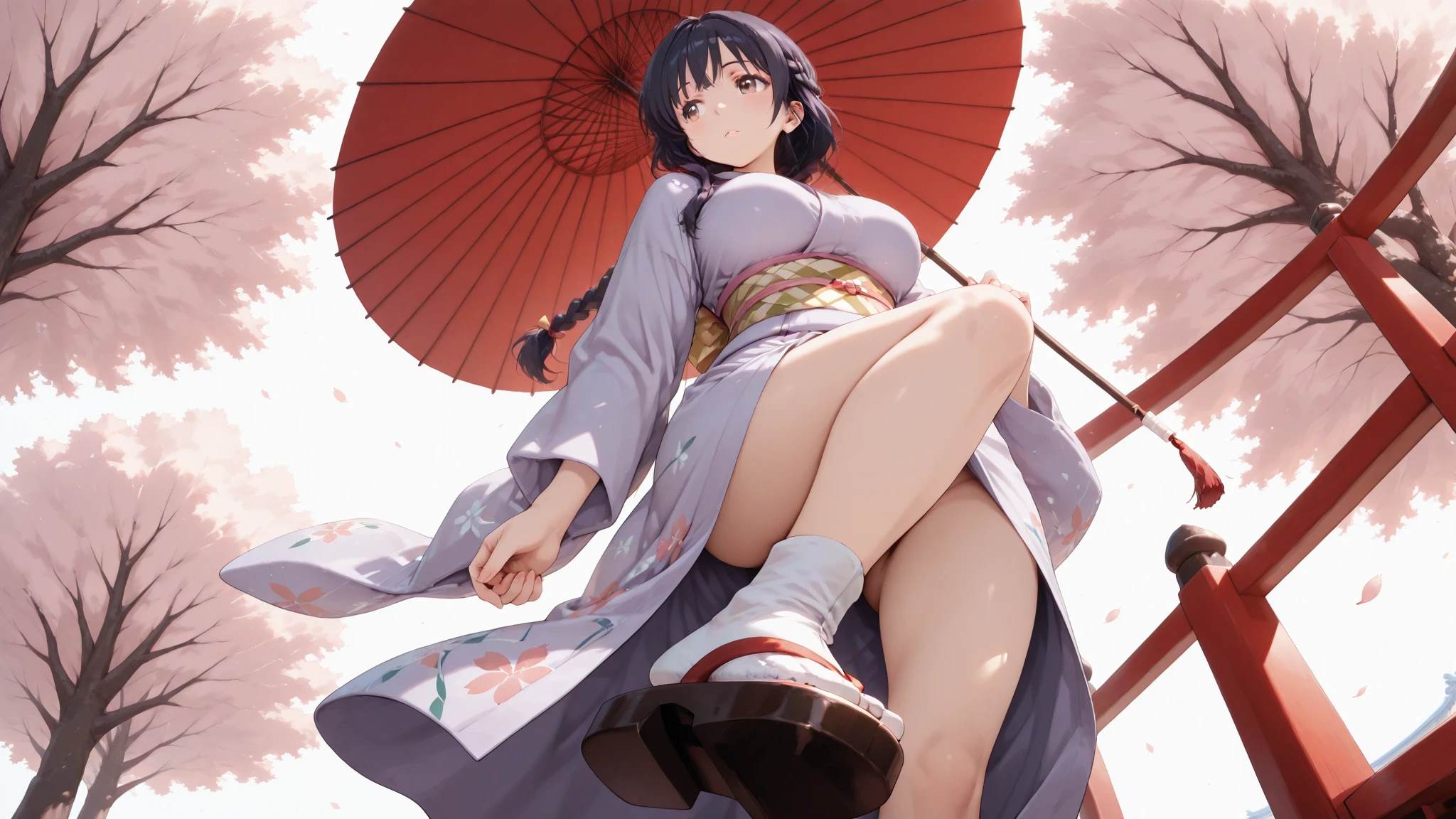 best quality, high_resolution, distinct_image, detailed background ,girl, random wear,flower, lain,dutch angle, wet, hanbok dress, waist apron,