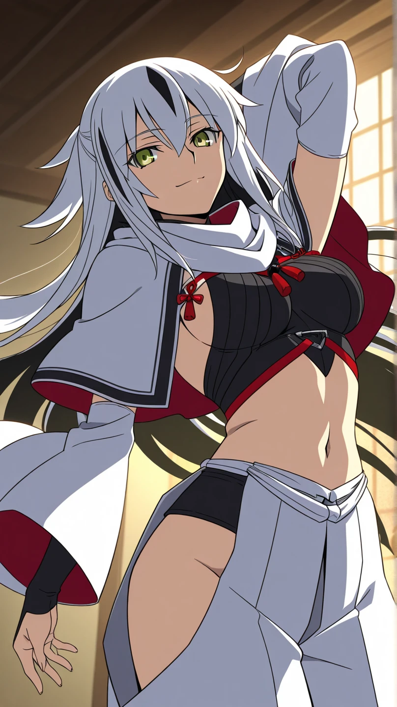 (masterpiece:1.2, best quality), Ruin_queen_of_oblivion, kagami takahiro, 1girl, long hair, white hair, round eyes, red skintight outfit, hair ornament <lora:takahirokagamiyugioh-midpoint:0.785> <lora:Ruin_queen_of_oblivion_v1:0.8>