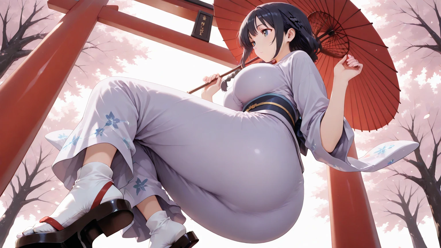 are visible、Fair、breasts are shiny、Soft-looking breasts、Nipples are visible