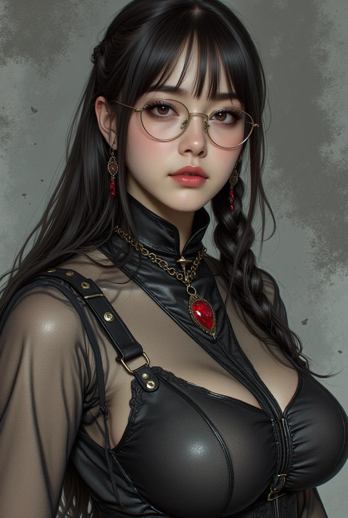 Punisher, Nightmare Before Christmas style, (masterpiece, Highest quality), (Perfect hands), (Ultra-realistic:1.6), (Detailed face), (Fatal Beauty,A charming villain,witch) ,(A supple and powerful physique),(Sensual charm),(Mysterious charm:1.1),(Enchantingなシルエット),((((Glasses))))、,(((Big Breasts))),(((Muscular:1.1))), cute face, Sexy Face, , Highly detailed beautiful girls, (Ideal body type:1.8), 非常に詳細 faceexpressive lips, (Very beautiful、Crisp big eyes:1.5), Fine skin., All features are shown in detail., The outline of the fingers is 美しいly drawn....., The nose is precisely shaped., expressive lips, Perfect Anatomy,cute、Realistic、(Front view:1.4),(Face Focus:1.3), realistic girl rendering, 8k artistic german bokeh, Enchantingな女の子, Real Girls, Gurwitz, Gurwitz-style artwork, Girl Roleplay, Realistic 3D style, cgstation Popular Topics, 8K Portrait Rendering,(truth，truth：1.4),Sexy Body,( Very lean body:1.6),Sexy pose, blush, Attractive body, Very curled hair, 紫colorの巻き毛, very big hair, Very curled hair, (Award-winning), (sharp), (8k resolution), (Cinema Lighting), color: Dark and gloomy, (Ghostly), (intense expression), (Detailed skull emblem), (Spooky atmosphere), (Cartoon-like atmosphere),(Grainy), (Dramatic Shadows), (Dynamic pose), (an  ominous雰囲気), (Artistically expressed), (an  ominous), (Enchanting), (Gothic), (Mysterious setting), (Moody color palette), (Skillfully drawn), (Feelings of anxiety), (Intricate details), (an  ominous smile), (an  ominous), (Enchanting eyes), (Horror elements), (Enchanting composition), (Impressive anatomy),(Striking contrast), (an  ominous mood), (Exquisite craftsmanship), (Attractive character design)