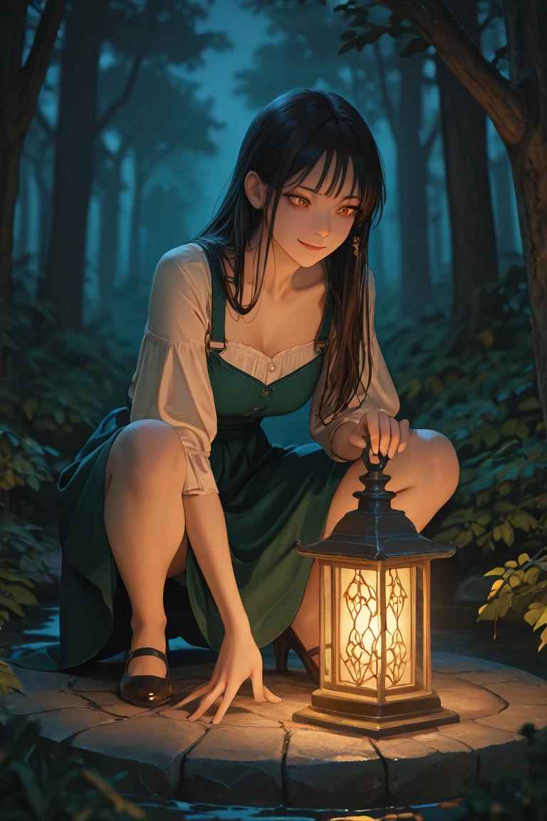a young woman in a torn and ragged nightgown lying on the ground, trying to protect herself, a werewolf approaching in a dark forest, beautiful detailed eyes, beautiful detailed lips, extremely detailed eyes and face, long eyelashes, high quality, 4k, 8k, highres, masterpiece, ultra-detailed, realistic, photorealistic, HDR, UHD, studio lighting, ultra-fine painting, sharp focus, physically-based rendering, extreme detail description, professional, vivid colors, bokeh, horror, dark fantasy