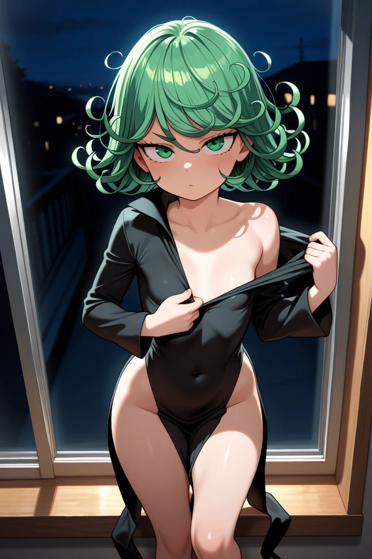 There was one girl with shiny skin in the bedroom, sexyposture,best qualtiy,tmasterpiece,(Photorealsitic:1.4),breast enhancement,reality,offcial art,The 8k quality,Super Detail,Fine detail skin,Movie angle,Cinematic textures,Movie Lighting,masutepiece,The highest image quality,1 girl,Vermilion lips,hair messy,showing panties,pantyshot,Big Mimi,((small breasts)),Underbust,1girll,Naked whole body,Black stockings,Race Stock,garterbelts,short hair,upper limbs,Lace,Girls black stockings, green hair, green eyes, ((confidant)), (((lingerie))), ((standing)), big ass, naked pussy, blowjob, fellatio, girl sucking penis