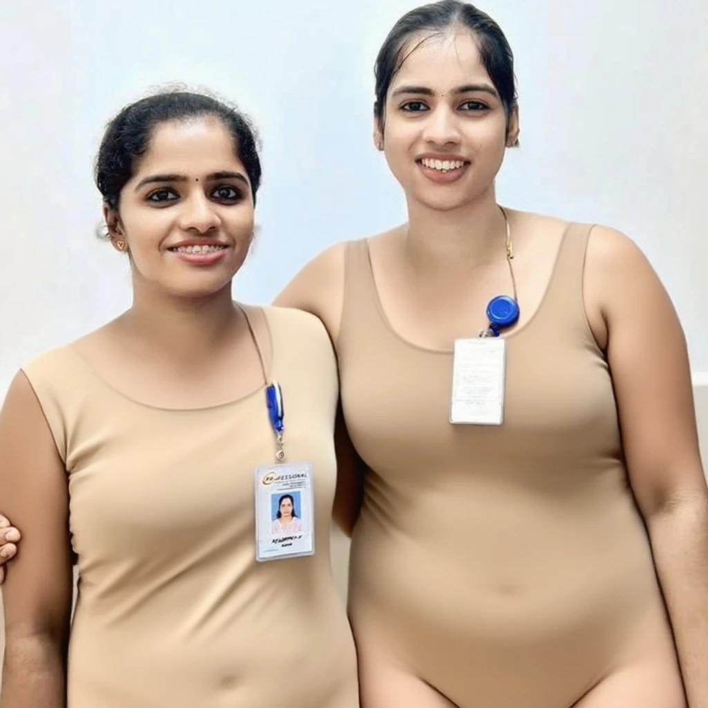 2 indian girls. completely nude. facibg away from the camera.