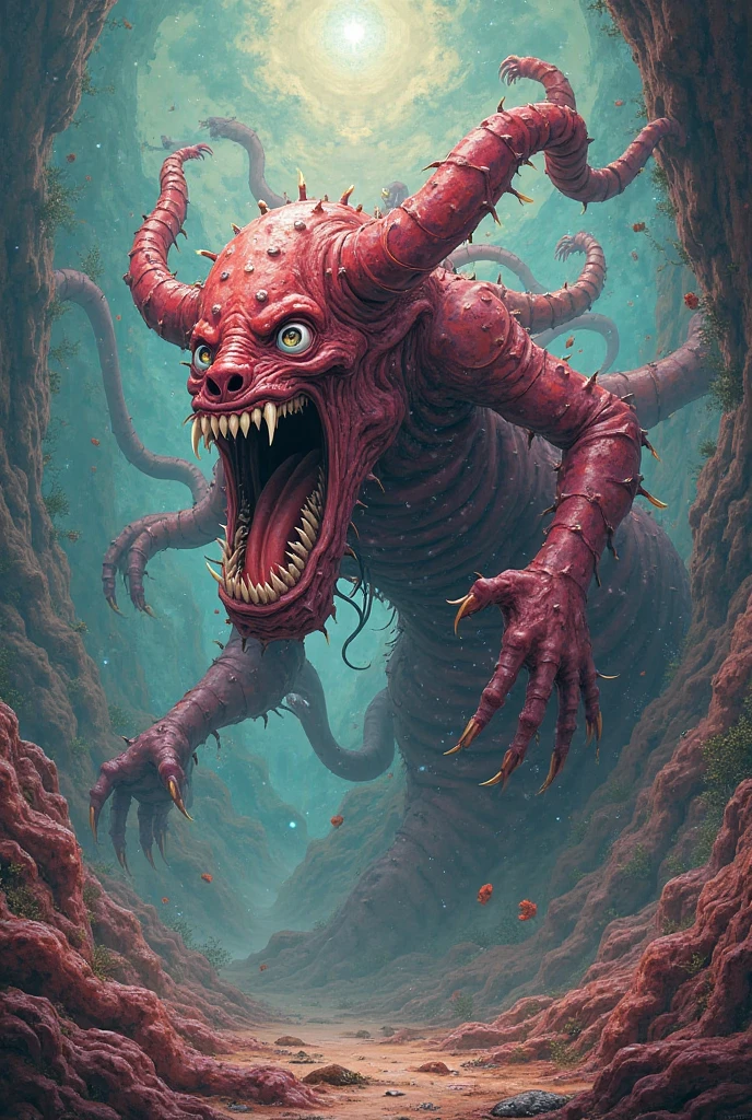 giant amorphous slime made of human flesh