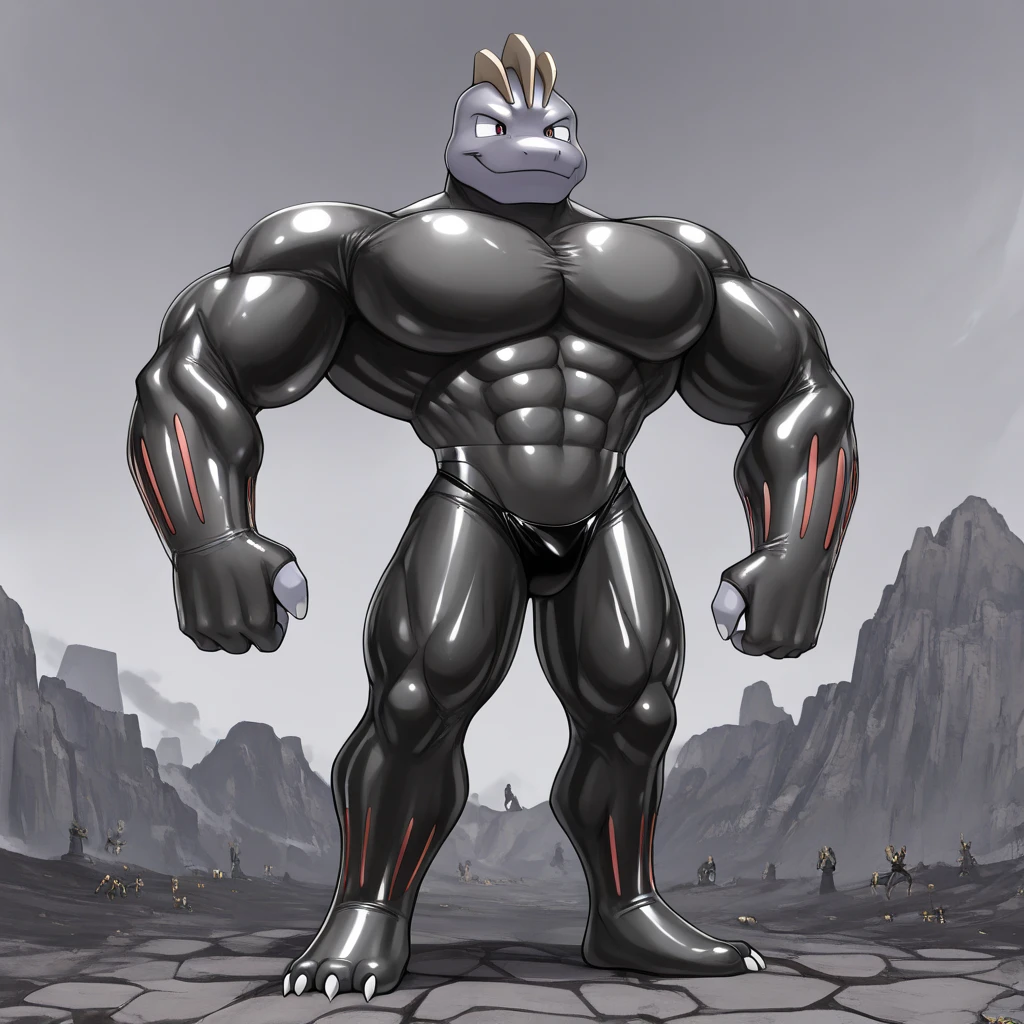 (stone fur), (stone skin), stone statue of a crocodile all gray, morbidly fat, nude, erect penis, love juice dripping, stunned face, no humans, top quality, Super detailed, 4k, 8k, high resolution, absurd resolution, (masterpiece), anime illustration