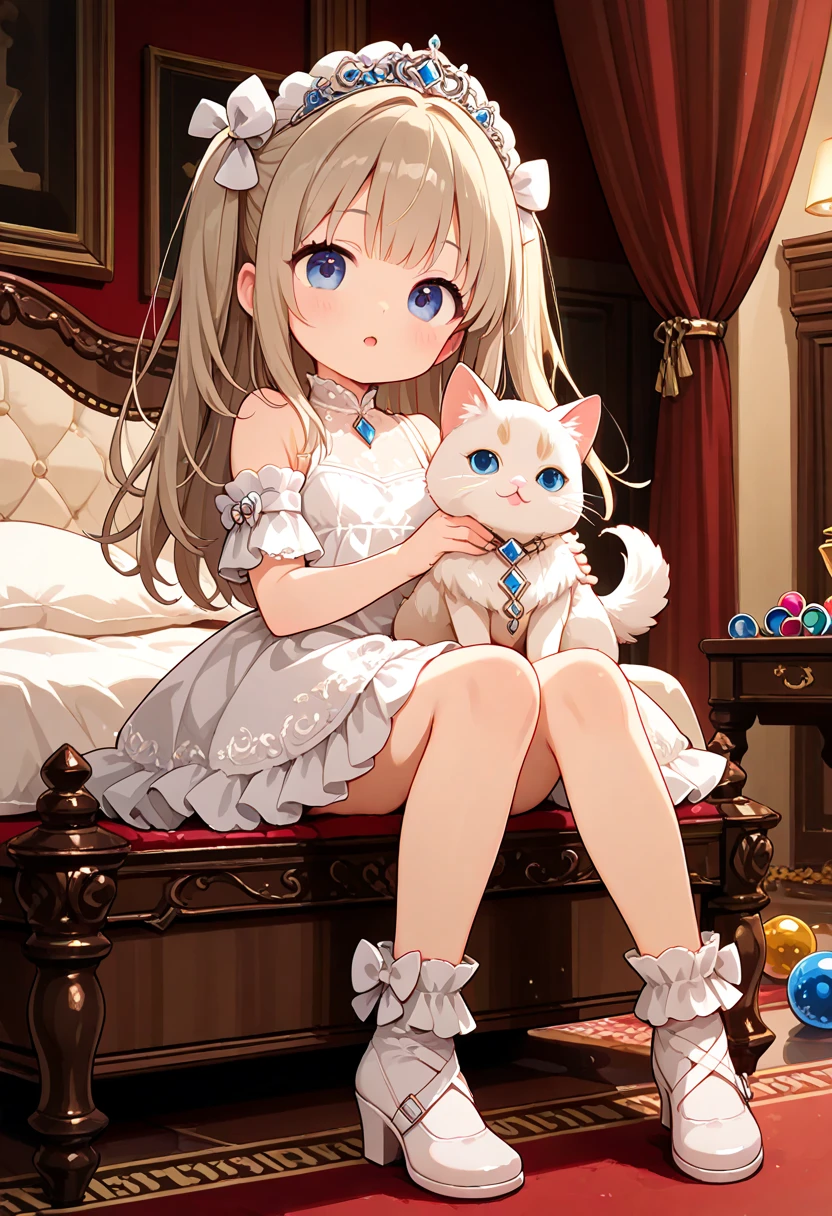 (超detailedなイラスト:1.2),Very delicate and beautiful,非常にdetailed,CG,Unity,8k wallpaper,wonderful,detailed,masterpiece,The best quality in the best condition,Official Art,非常にdetailed CG 8k Unbelievably ridiculous resolution,Beautiful and exquisite,High resolution,非常にdetailedな目と顔,Anime girl sitting on the sofa with a cat in her arms,