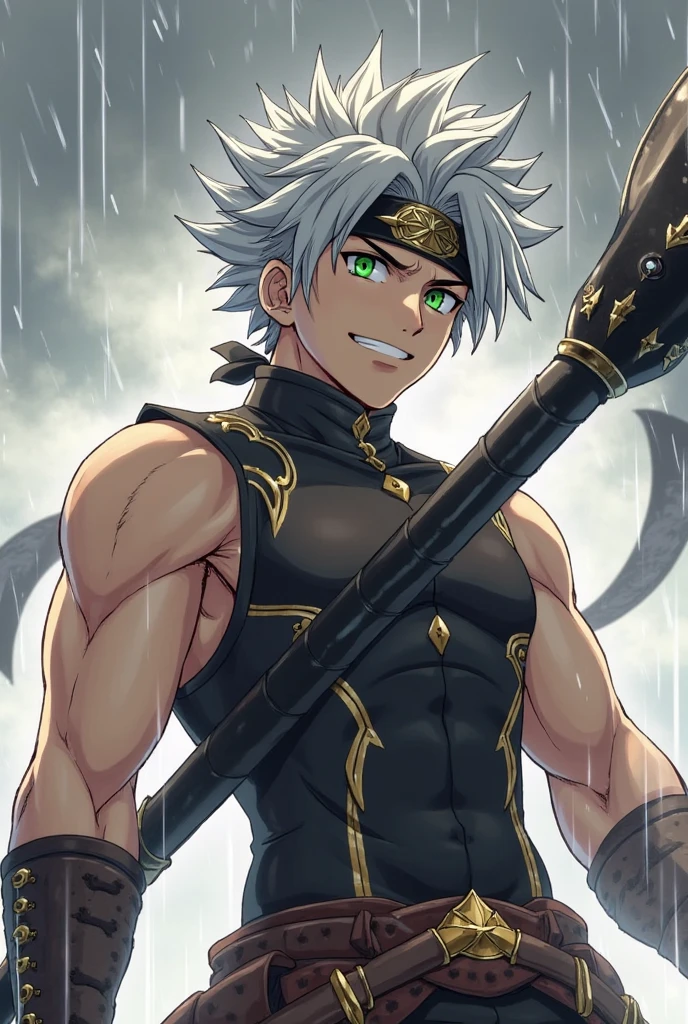 Tied up　Fight　masterpiece　juvenile　thin　male　Kneel　Raised arms　thin体　Embarrassing　Gray Hair　Orange Eyes　tights　Hair to shoulders　Electricity all around　Get wet　Big eyes　Hair falling over one eye　Swimwear