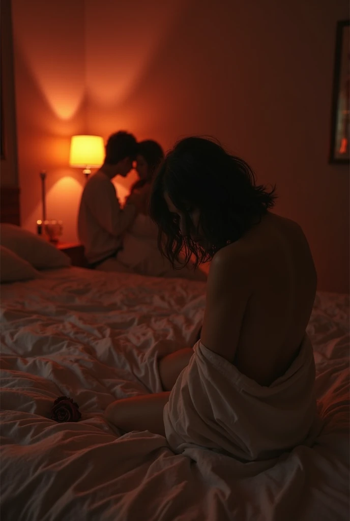 Create an intimate scene featuring two adult men, one ebony and one twink skinny dude, fucking and having sex. The setting should be a private and comfortable bedroom with soft lighting that creates a warm and inviting atmosphere. The men should be portrayed in a loving and respectful manner, with an emphasis on their emotional connection and mutual consent. The composition should focus on the dynamic interaction between the partners, capturing the physical details and expressions of pleasure. Attention to detail is important to convey the overall mood of intimacy and closeness.
