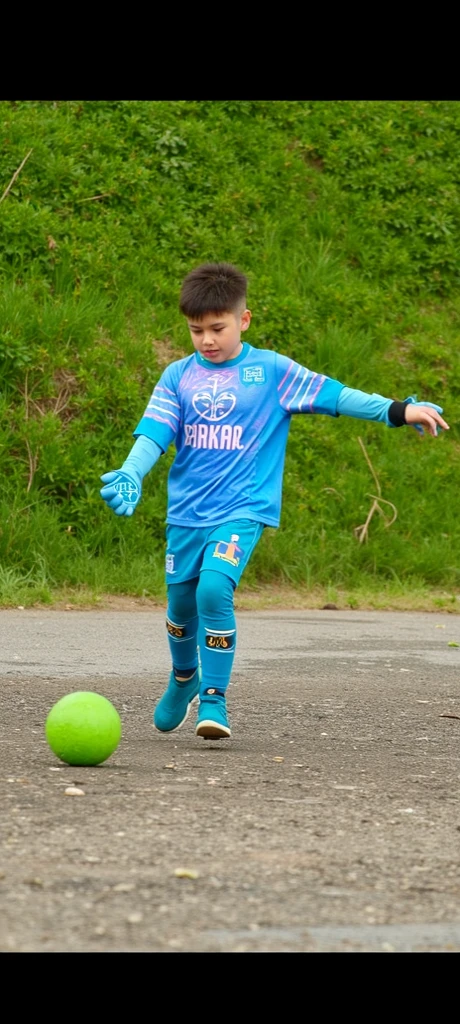 Little boy in sportswear running