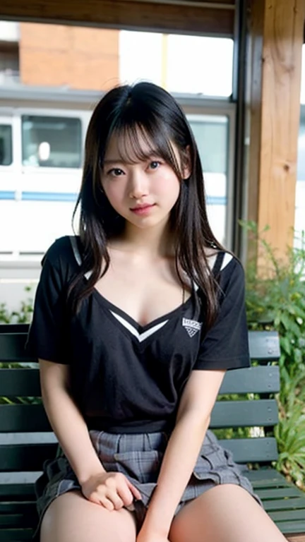 ((highest quality)), ((masterpiece)), 18 year old real Japanese beautiful girl idol high school student、beautiful thighs、beautiful little cleavage、Mini skirt 40cm above the knee、Cornered against a wall in the ruins、the skirt is cut、The shirt is torn、My whole body is wet from the heavy rain、hands tied behind head、beautiful armpits、attempted rape、Escape、front horizontal angle、Squat down and expose your crotch