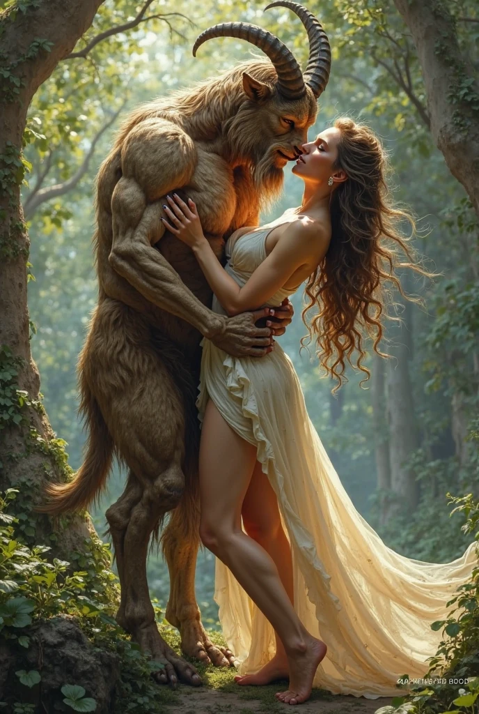 sharp focus, beautiful girl and a beast man, hugging each other, fantasy, lovely, full moon background, artstation, (epic realistic:1. 1), (hdr:1. 1), intricate details, cinematic, detailed, ((close up)), photorealistic, 4k, absurdres,