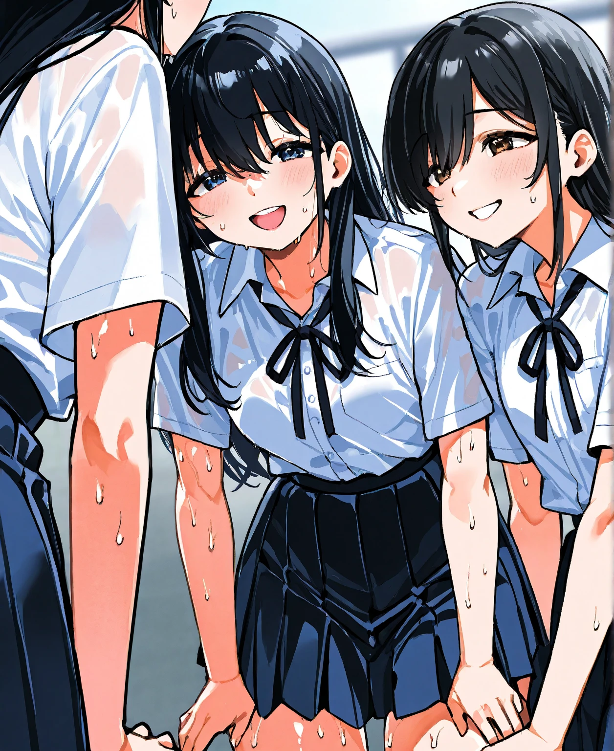 bigお尻、Sweaty buttocks、One Woman、One Man、Many people々々々、beauty、high school girl、Twin tails、Condescending face、Large number of guests、School、classroom、Sailor suit、Short pleated skirt、16 years old、Looking down at the viewer, Long Hair, Highest quality, Focus on the thighs, smile,Cute patterned panties、Plump thighs、big Ass、big  、 Black Hair,My thighs are steaming between my legs 、Sweaty Pantyhose、panties under pantyhose、Angle from directly below、Entice guests、Spread your legs、Acme convulsions、Obscene sound effects、Naughty sound effects、A man peeks at her panties from underneath、Face sitting、Facing you in a face-to-face sitting position、Rubbing Ass Hard、Sweaty crotch