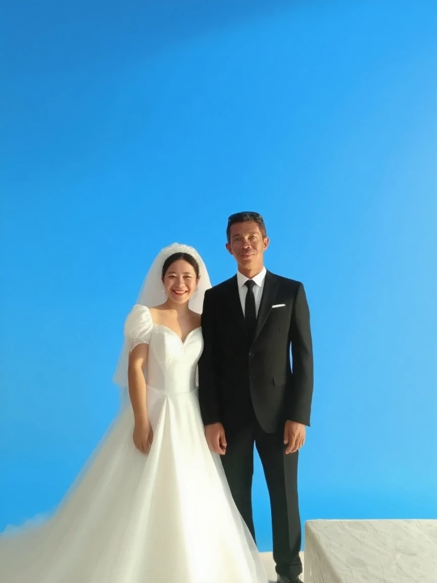 Wedding group photo,with fair skin