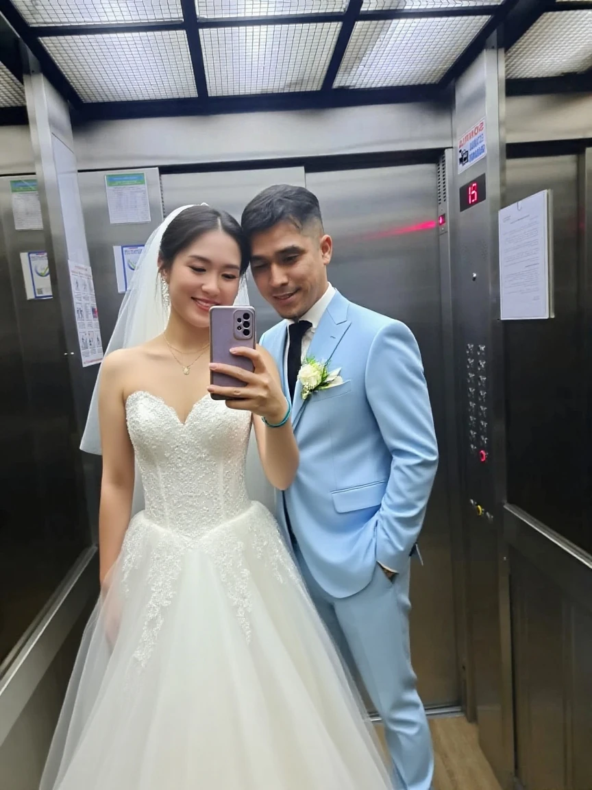 4k , high details White wedding dresses, mini white flowers , natural light.