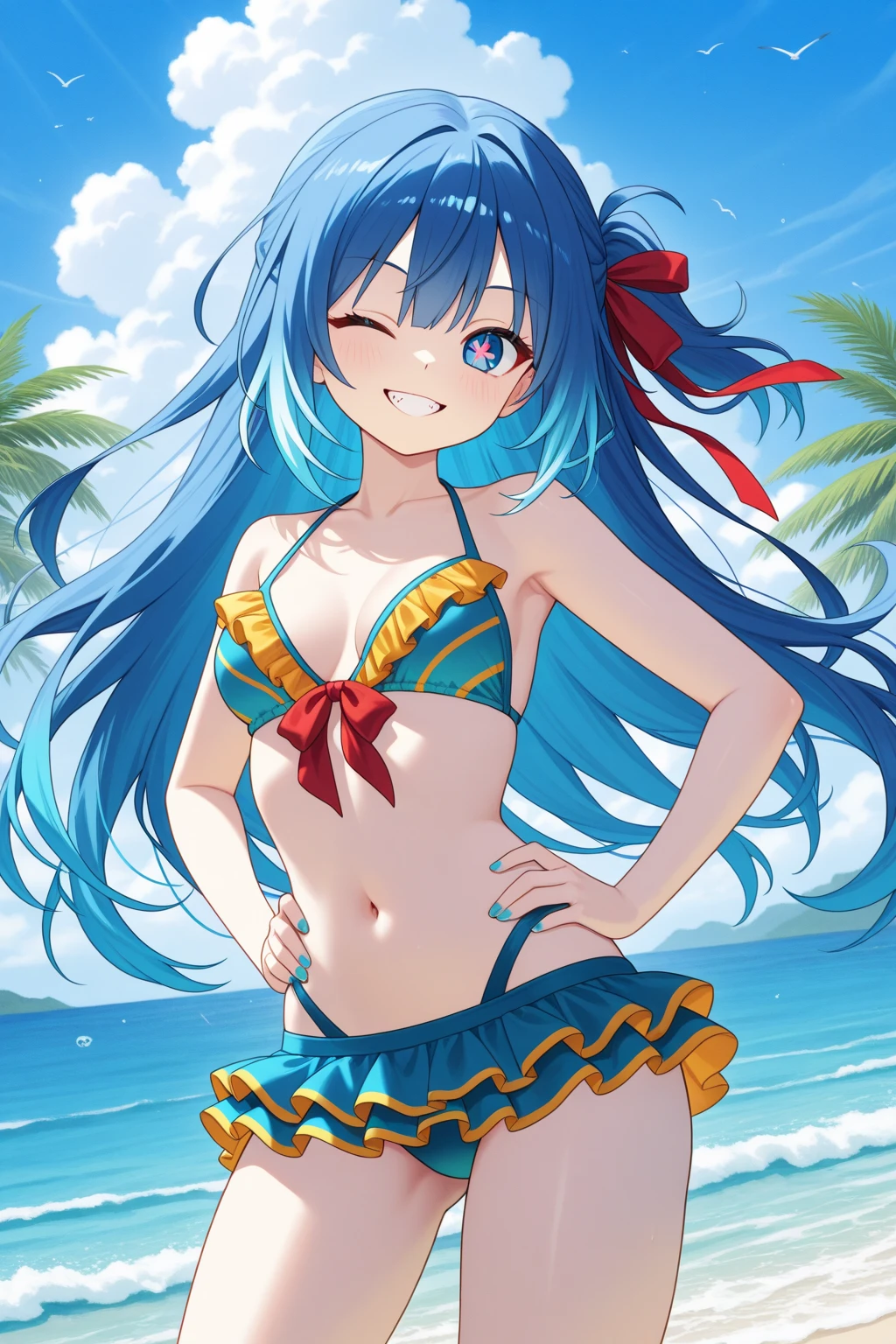 bikini、Ocean、Water Play、girl、S-word