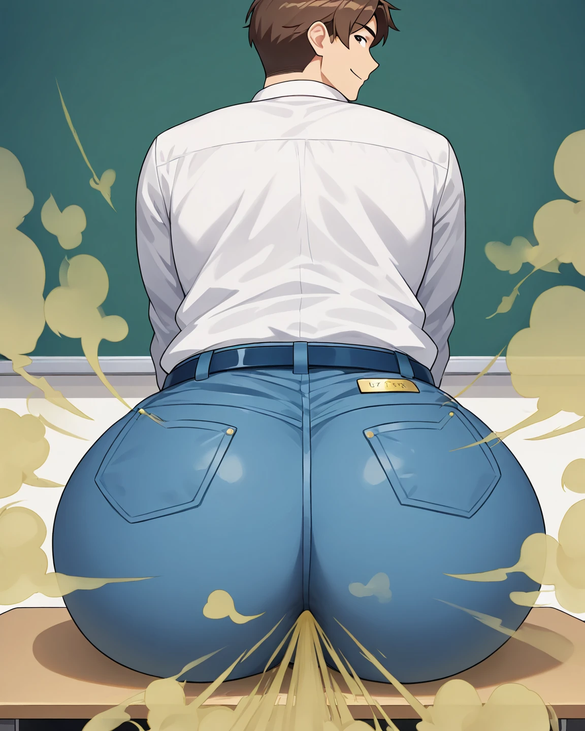 ((masterpiece)), ((best quality:1.2)), High Resolution, 8k, (ultra_realistic:1.3), (photorealistic:1.4), sharp focus, yaoi, happy, orgasm, (2man), close up shot, pov, 1anus, spread legs, fellatio, under the table, pompadour cut, bukkake, (1big penis), (cum, wet cum:1.5), cum on body, naked, nude, male focus, precum, cum dripping out of, blush, <lora:add_detail:1>, buttlift, ass, from behind, grabbing own ass, ass grab, spread ass, standing, office, crowd, humiliation, cloth in desk, <lora:short_hair:1>