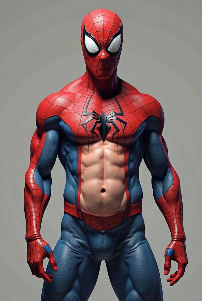 Spiderman wearing panties and bra, no shirt and no pants