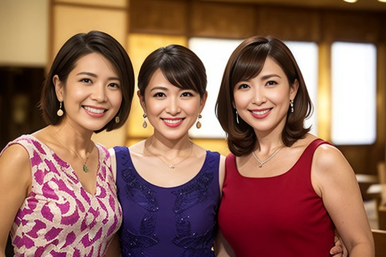 (((70 years old)))、(((6+women)))、(((long body)))、((group shot)),(((looking at the camera)))、((Full body esbian))、((())),(((Stockings))),high-heels、transparentes,cord,neckleace,(((plumpness))),((Breasts huge)),brave face,( Very detailed and beautiful),attractive mature Woman, Woman,((Japanese)),work of art,highest quallity、((8K))