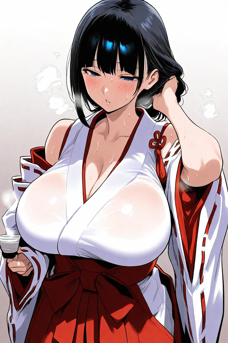 Japanese traditional clothing, Katsushika Hokusai Style, (cyber punk) (neon)、SakuraFubuki、kabuki、Japanese taste、Japanese tradition